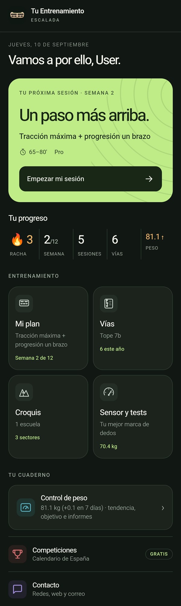 Tu punto de partida / Your starting point