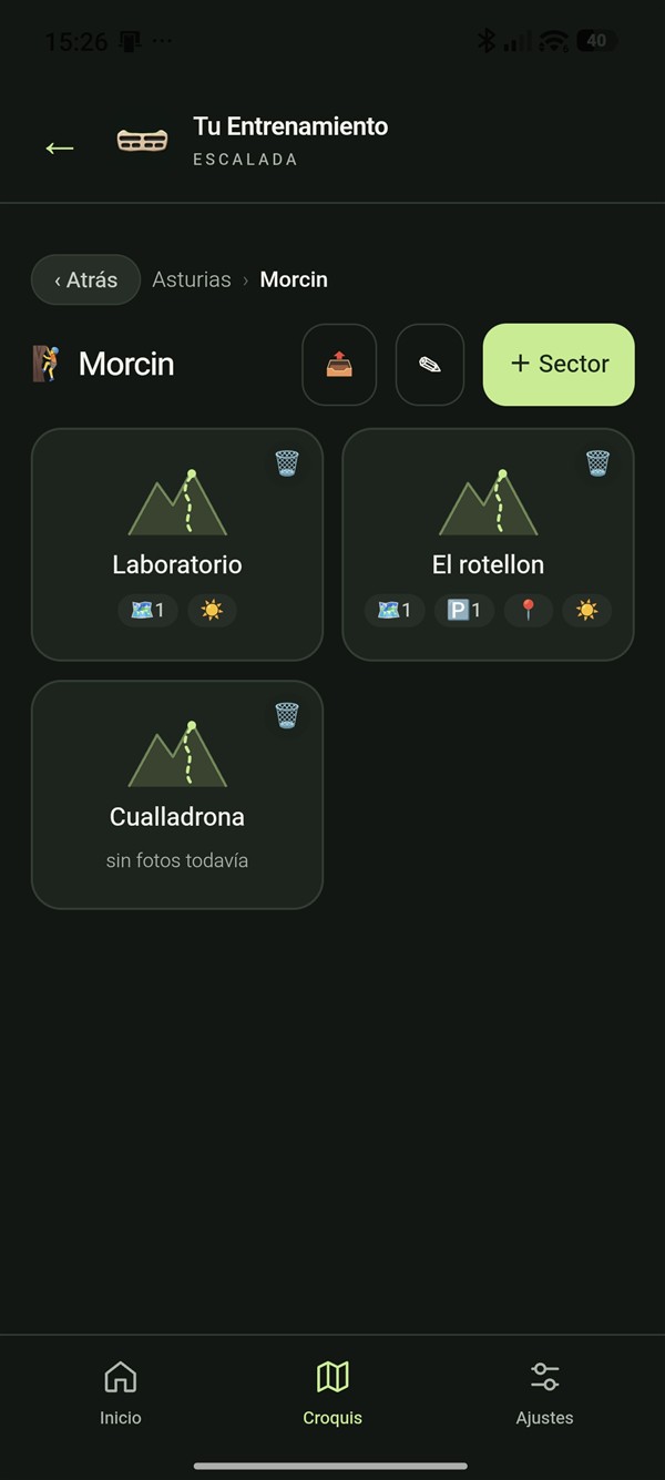 Tus sectores, organizados / Your sectors, organised