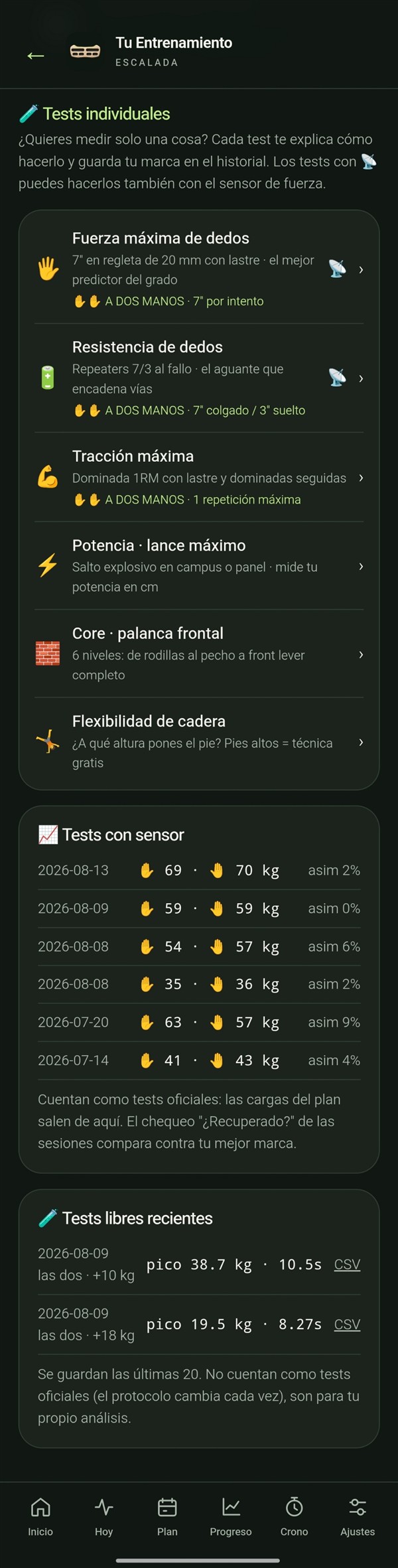 Pon a prueba tu fuerza / Put your strength to the test